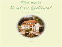 Tablet Screenshot of berghotel-quellental.de